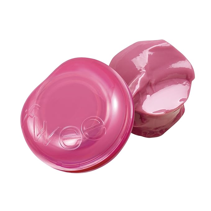 fwee Glowy Jelly Pot | Dewy Jelly Lip & Blush Color, Tinted Glow Balm, Dewy Buildable Finish – Sweets (Bubblegum Pink) | 0.14 oz