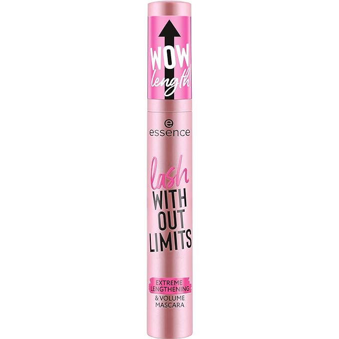 essence | Lash Without Limits Extreme Lengthening & Volume Mascara (01 | Extra Black) | Volumizing & Lengthening | Vegan, Cruelty Free & Paraben Free