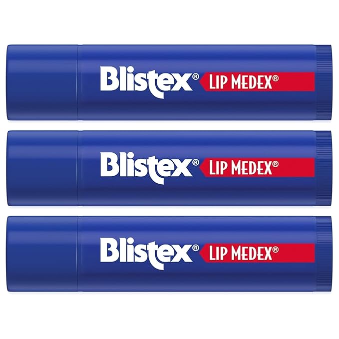 Blistex Lip Medex Stick, 0.15 oz Each, Advanced Hydration, Medicated Relief with Cooling, Soothes and Protects, Restores Healthy Moisture Balance to Lips, 3 Count, 1 Pack