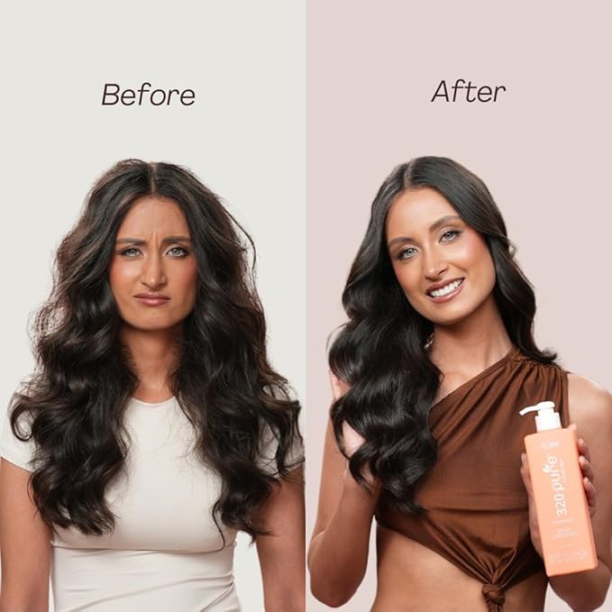 Rev320 320Pure Smoothie Leave In Conditioner 16oz Pump Bottle, Sulfate Free, Color Safe & Lightweight Formula, Deep Repair Moisturizing Detangler for Frizzy, Curly, Thick, Wavy, Dry & Damaged Hair