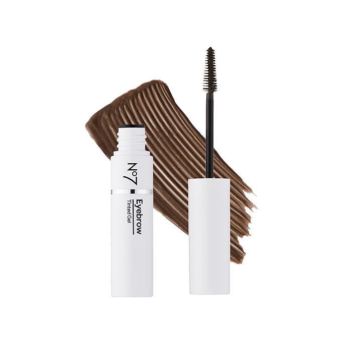 No7 Beautiful Eyebrows Gel - Brown - Contains Pink Pepper Extract for Fuller, Darker Eyebrows - Flexible Brow Gel for Shaping & Filling Brows (3.7ml)