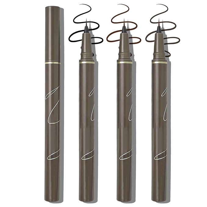 Ultra Fine Liquid Eyeliner Pencils- Slim Felt Tip for Precise Eye Lines, Waterproof, Smudge Proof & Quick-Drying, Winged Liner and Inner Corner. Long Lasting All Day Makeup, Smooth & Lightweight.