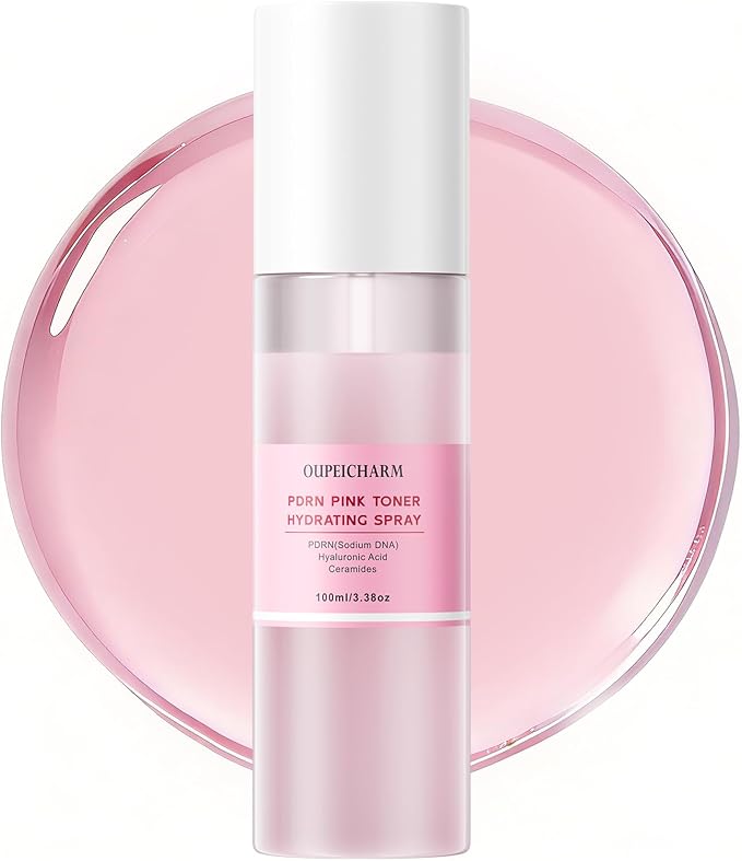 24-Hour Hydrating Pdrn Dual-Serum Spray for Face with Salmon DNA, Ceramides & Hyaluronic Acid, Long-Lasting Hydration, Lightweight and Glow, Multi-Use for Sensitive Skin, Makeup