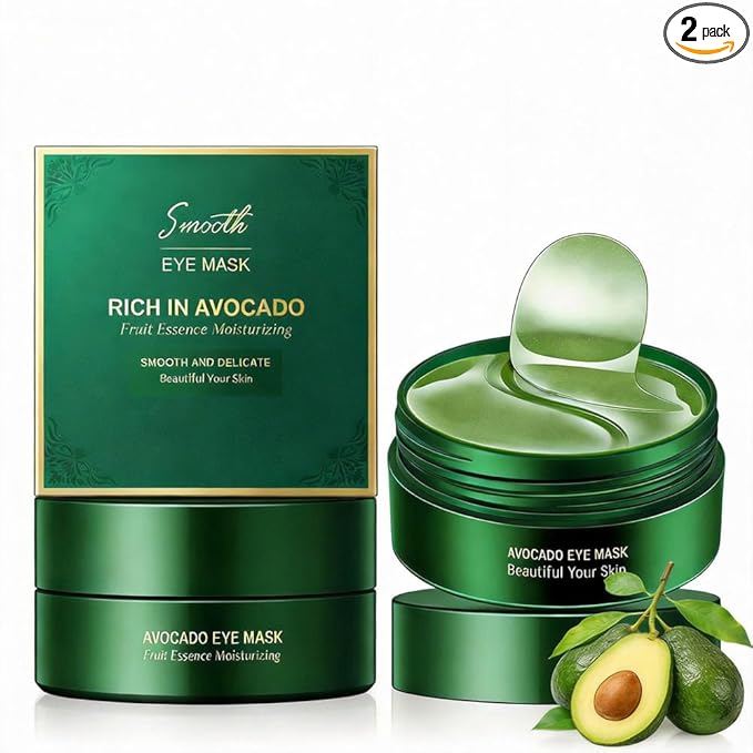 120PCS Avocado Eye Patches, Reduce Fine Lines and Wrinkles, Moisturizing Nourishing Eye Treatment Mask, Improving Eye Skin Dryness (Avocado Eye Cream)