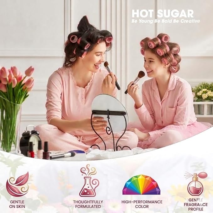 Hot Sugar Ultimate All-in-One Makeup Kit for Teen Girls, Basic Makeup Gift Set for Women - Create Stunning Looks with 52 Shades and Accessories (Purple Love)