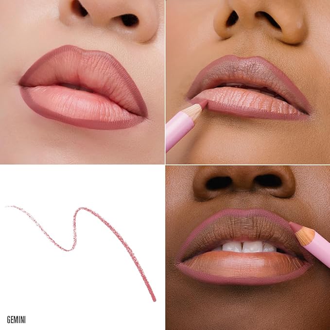 Jeffree Star Cosmetics Velour Lip Liner, Creamy Formula, Satin Finish, Long-Lasting, Peptide Complex, Mineral Oil-Free, Vegan & Cruelty-Free (Gemini)