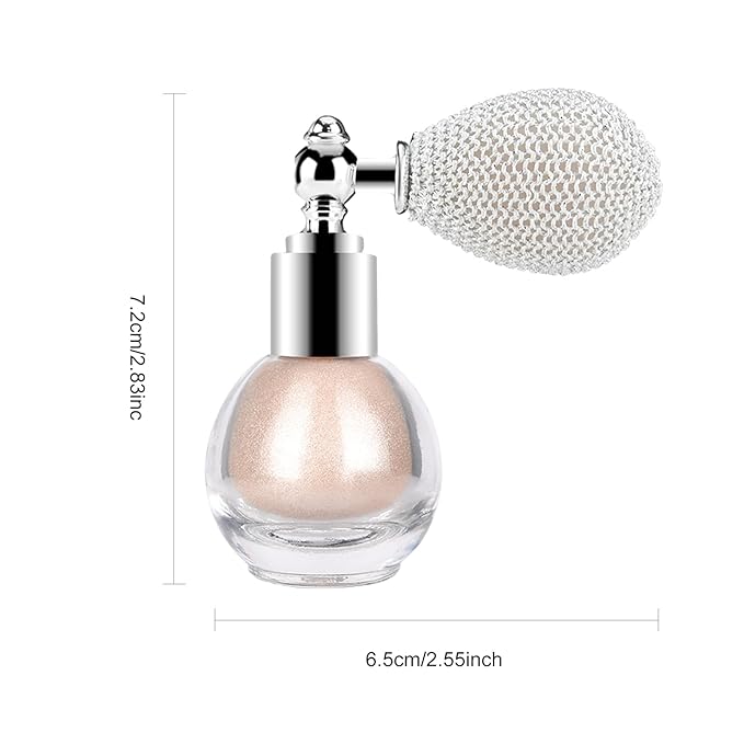 KYDA Champagne Body Glitter Spray, Shimmer Loose Powder Spray Sparkle Powder, Cosmetic Shimmer Makeup Glitter for Hair Body Face Clothes Nail Art Craft Design Easter Christmas Halloween Crafts