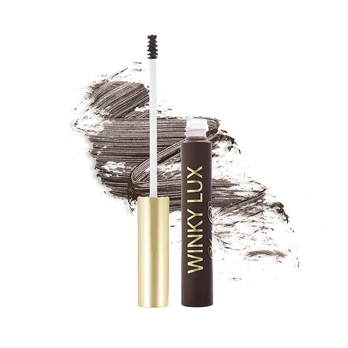 Winky Lux Uni-Brow Tinted Brow Gel – Eyebrow Gel & Brow Mascara for Natural Shaping, Lasting Hold, No Sticky Feel, Brow Tint in Universal Black