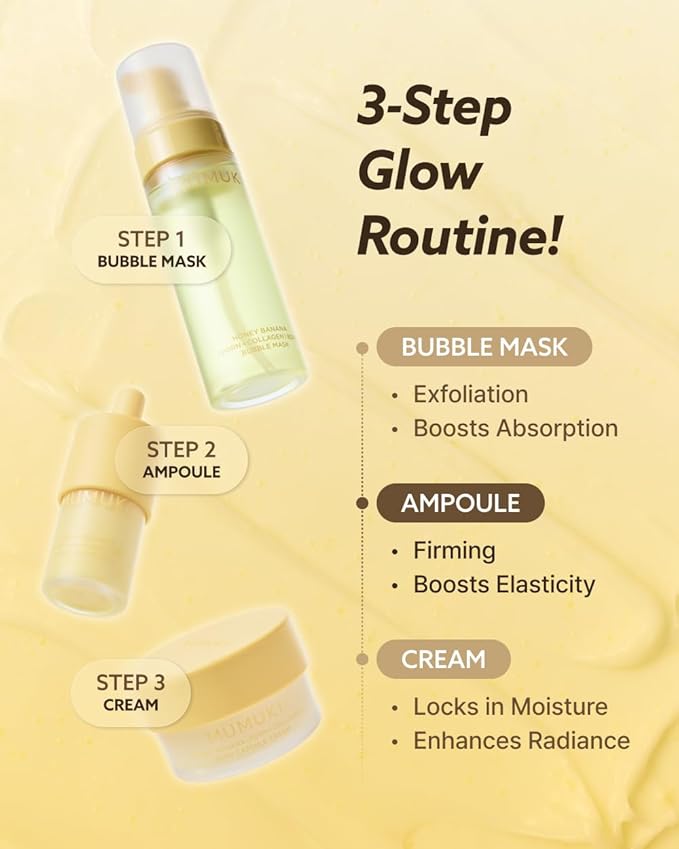 Honey Banana BDRN Capsule Ampoule | Plumping & Firming Serum with Plant PDRN, Collagen & Ceramide for Dewy, Glowing Skin | Korean Skincare, 1.01 fl oz