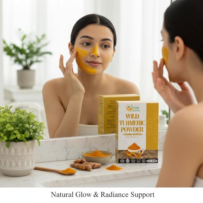 Herbs Botanica Wild Turmeric Powder Exfoliator| Amba Haldi Powder | Kasturi Manjal | Kasturi Turmeric150 Gms / 5.30 oz
