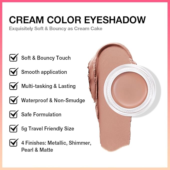 FeiCuiYun Single Cream Nude Brown Matte Eyeshadow Palette Makeup, Natural Single Mini Instant Holographic Eyeshadow For Women, Sombras Crema Para Ojos, Talc, Paraben & Cruelty Free, R03