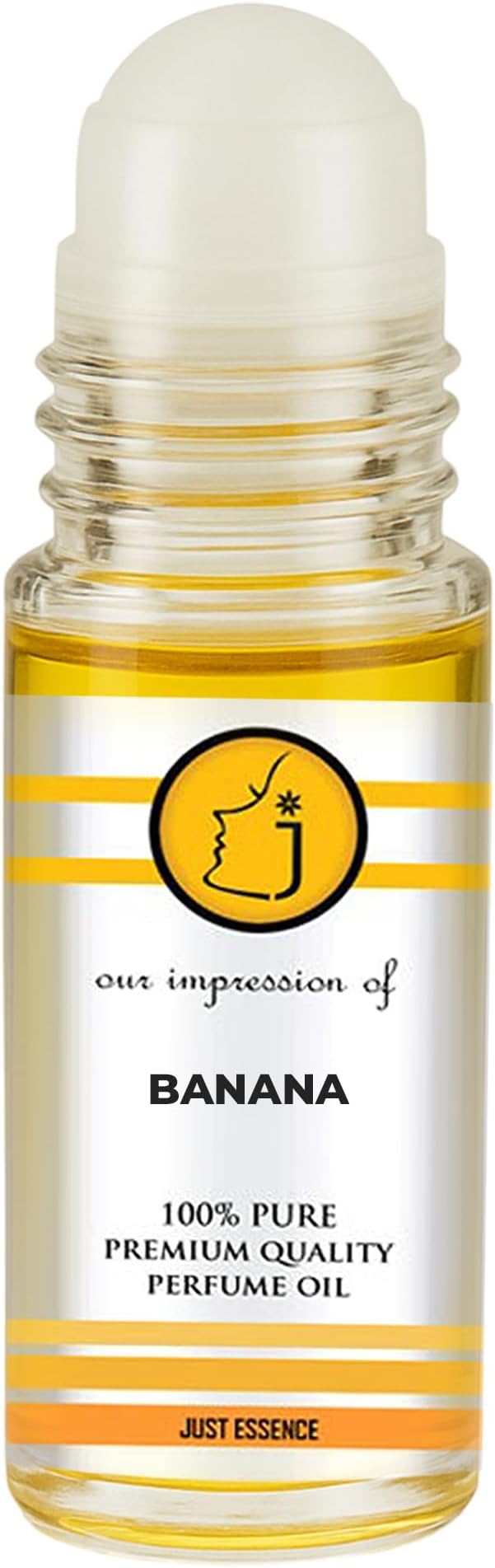 Just Essence Banana Roll On Fregrance Perfume Oil for Perfume Making, Personal Body Oil, Soap, Lotion, Candle Making & Incense | Premium Quality Undiluted & Alcohol Free | 1 Fl Oz