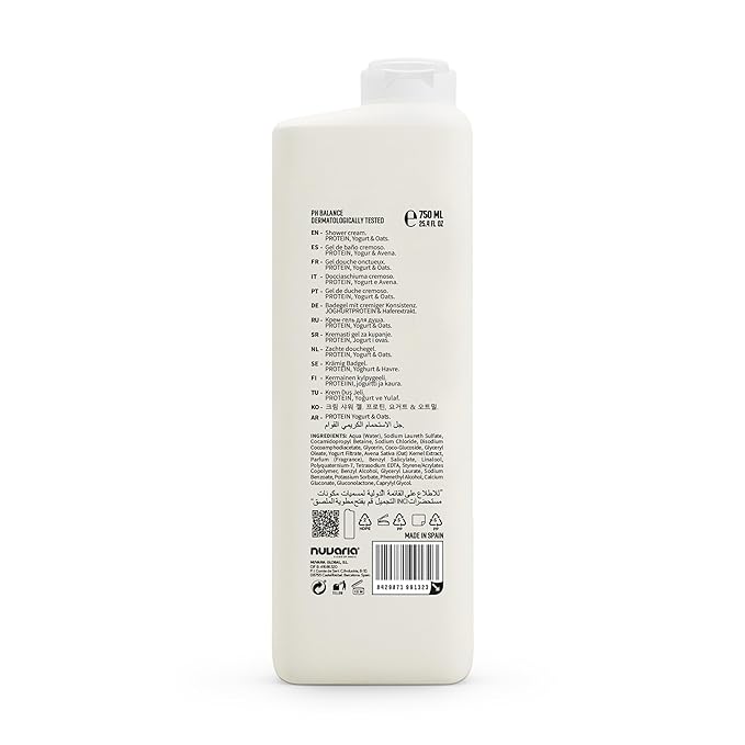 Dicora Urban Fit Shower Cream - Hydrating In Shower Body Lotion - Wet Shower Moisturizer for Sensitive Skin - Protein Yogurt and Oats Avena - 25.4 oz (Pack of 2)