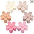 Flower Hair Clips 6 PCS Flower Claw Clips for Women Matte Large Claw Clips Strong Hold Jaw Clamps Hair Accessories for Thick Hair 6 Colors