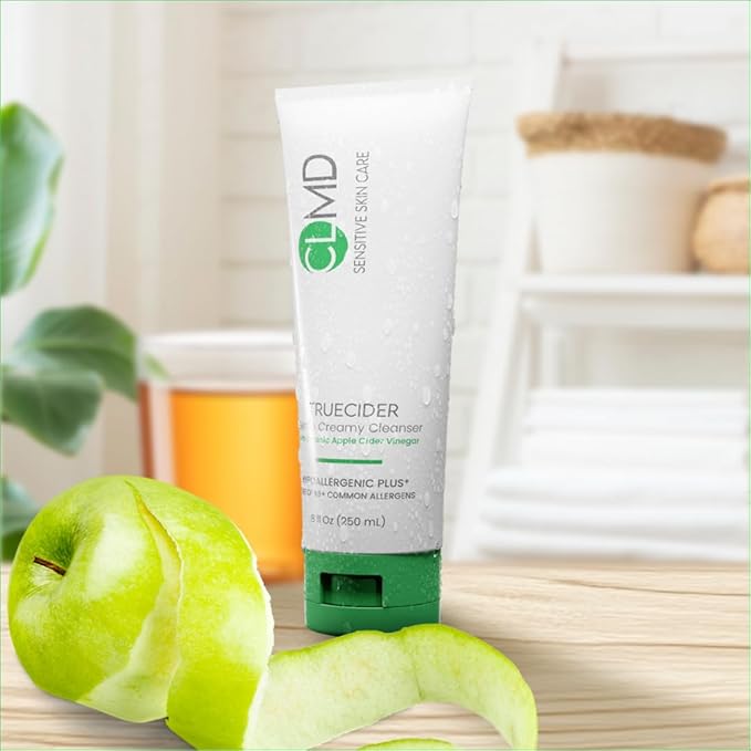 CLMD - TrueCider Gentle Creamy Cleanser – Hydrating Face Wash with Organic Apple Cider Vinegar – Restores Skin Barrier, Reduces Redness & Irritation – Suitable for Sensitive Skin – 8 fl oz