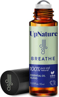 UpNature Breathe Essential Oil Roll On Blend – Natural Breathing Support - Premium Quality Essential Oils for Skin - Pure Blend of Peppermint, Tea Tree & Eucalyptus Oil