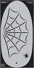 Stencil1FX - Spiderweb and Spider Eye Makeup Stencil for Costumes, Dress Up, Halloween, Cosplay, Face Painting, Raves, Festivals, Parades, Parties, Witches, Vampires