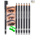 WanTuoluo Eyebrow Pencils for Women with Sharpener, 6Pcs Hard-Core Wooden Eye Brow Eye Liner Pencils for Beginner Makeup, Waterproof & Sweat-Proof (6Pcs-Gray)