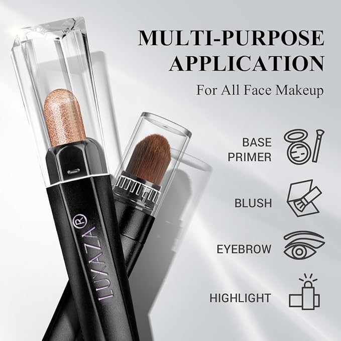 LUXAZA PRO Blue Eyeshadow Stick Makeup Set 10PCS, Neutral Shimmer And Matte Cream Eye Shadow Palette, Metallic Bronze Smoky Eyeliner Brightener Crayon Pencil Kit, Ideal Gift for Women -Mint Chocolate