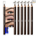 WanTuoluo Eyebrow Pencils for Women with Sharpener, 6Pcs Hard-Core Wooden Eye Brow Eye Liner Pencils for Beginner Makeup, Waterproof & Sweat-Proof (6Pcs-Dark Brown)