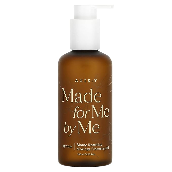 AXIS-Y Biome Resetting Moringa Cleansing Oil - Skin Nourishing & Deep Hydrating Gentle Face Cleanser - Korean Skincare for All Skin Types (6.76 fl. oz.)