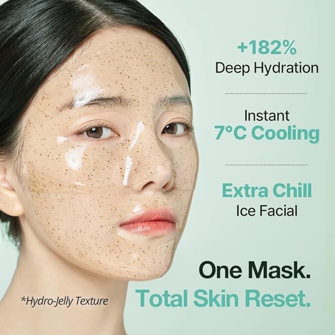 NDP Collagen Cica Cooling Hydrogel Face Mask, Soothing Ice Mask for Depuffing, Puffiness, Sunburn, After Sun & Microneedling, Vegan Collagen & Centella, Korean Skincare (36g x 1ea)