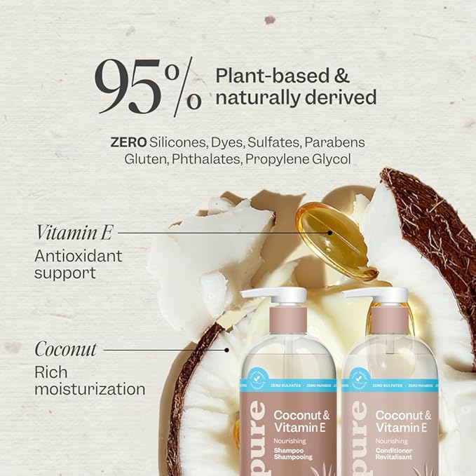 Renpure, Shampoo Coconut And Vitamin E, 24 Ounce