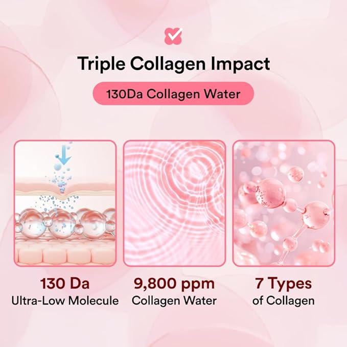 Skit Clover Collagen Hydrogel Patch, 130Da Low Molecular Collagen Mask for Glass Skin & Firming, Targeted Radiance Care with 7 Types of Collagen, K-Beauty Skin Care, 4 Sets (8 Patches)