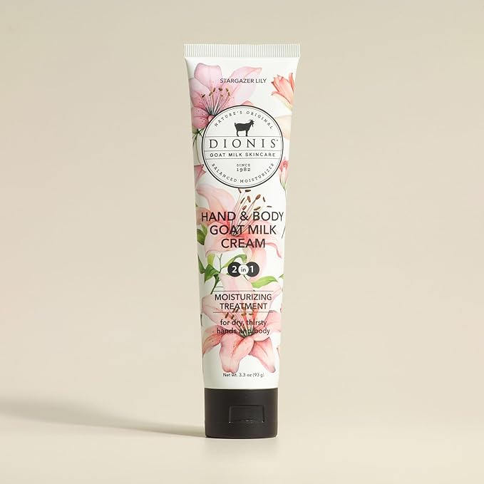 Dionis Goat Milk Hand & Body Cream Stargazer Lily 3.3oz