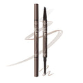 Music Flower Dual-Ended Microfilling Eyebrow Pen, Liquid Eyebrow Pen with 4 Micro Brush-Tip Applicators & Brow Defining Pencil with Precision Tip (Chestnut)