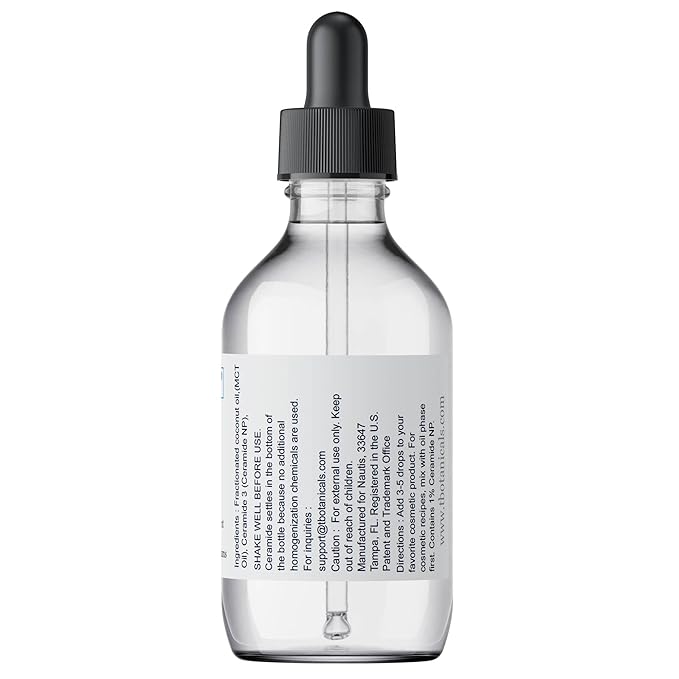 Ceramide NP with Fractionated Coconut Oil, Cosmetic Grade Skin Barrier Support Ingredient for Creams Lotions Serums Balms Facial Oils Moisturizers and DIY Skin Care Formulation