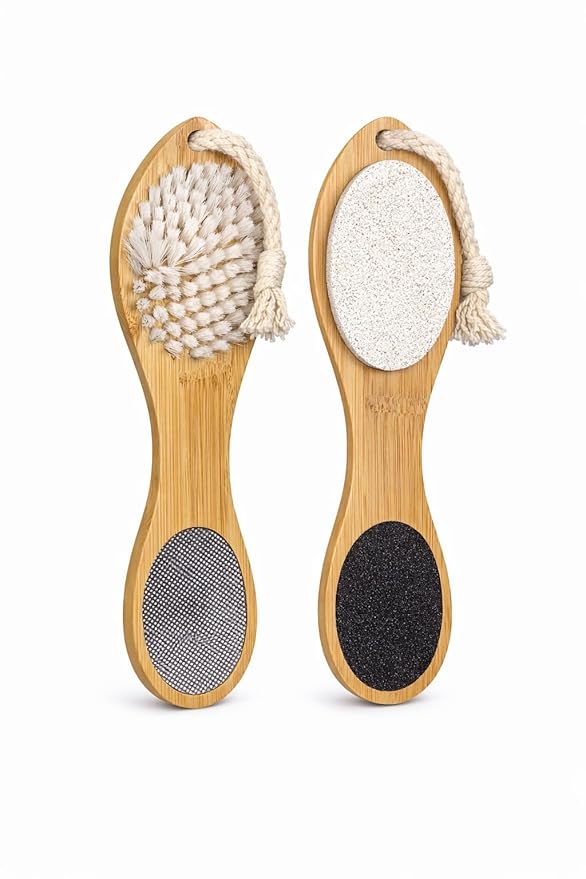 Self Care Spa Kit for Women – Foot Peel Mask, Facial Masks, Foot Cream, Exfoliating Brush Set