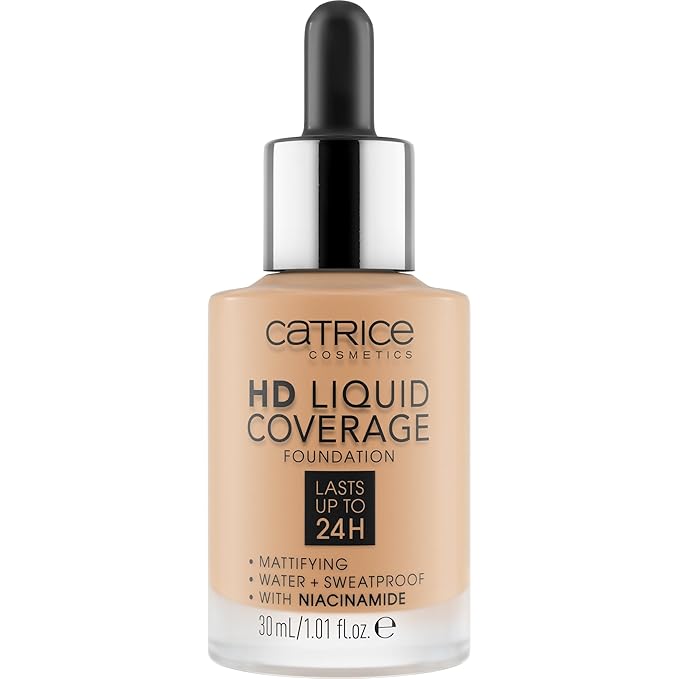 Catrice | HD Liquid Coverage Foundation | Flawless, High Coverage | Vegan & Cruelty Free (042 | Sandy Rose)