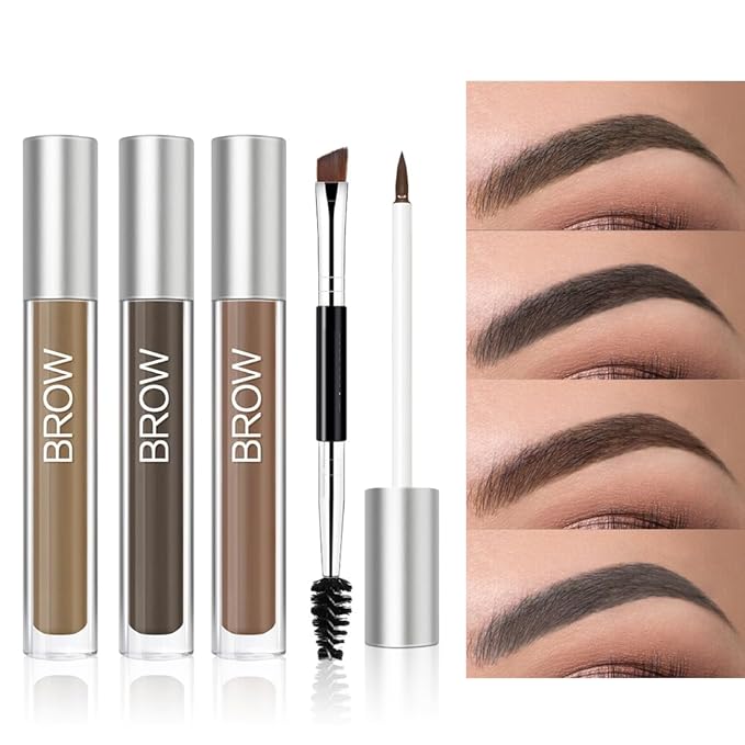 Waterproof Eyebrow Gel for Long Lasting, Highly Tinted Liquid Eye Brow Makeup, Sweatproof, Natural (Blonde)