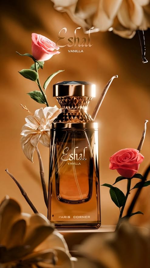 Paris Corner | Eshal Vanilla EDP 3.4 Fl Oz | Perfume for Women | Sweet, Warm, Sensual & Long-Lasting Fragrance | Indulge in Sugary, Vanilla, Musk Notes