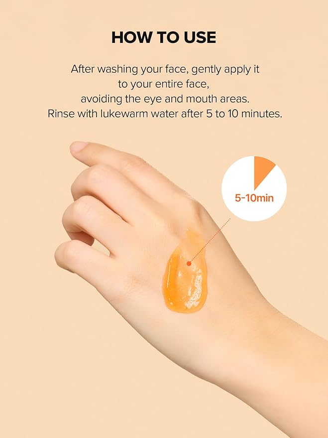 SKINFOOD Carrot Carotene Food Mask, Korean Skincare Wash-Off Mask for Soothing & Moisturizing, Carrot Seed Oil & Beta-Carotene, 120g / 4.23 fl.oz.