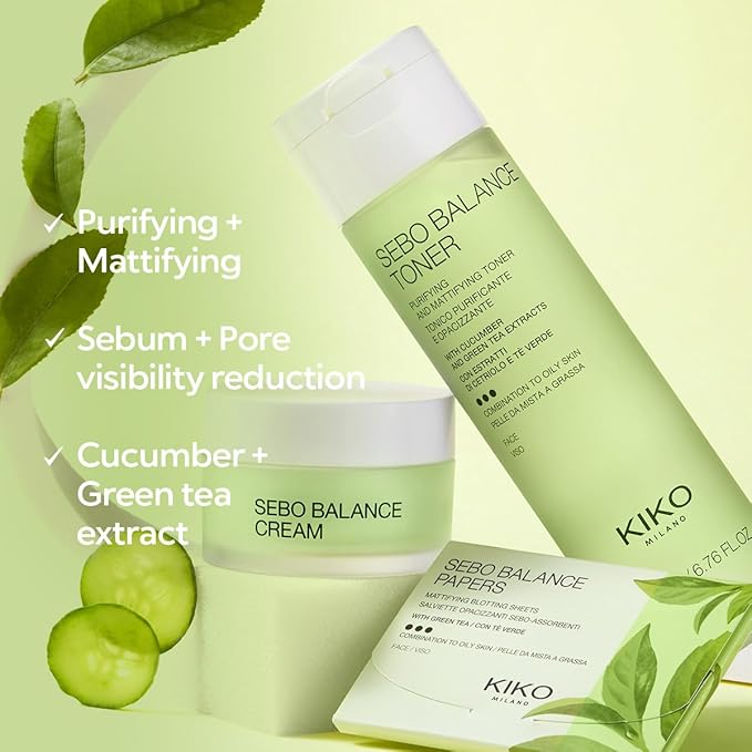 KIKO Milano Sebo Balance Face Wipes | Matte-Finish Wipes