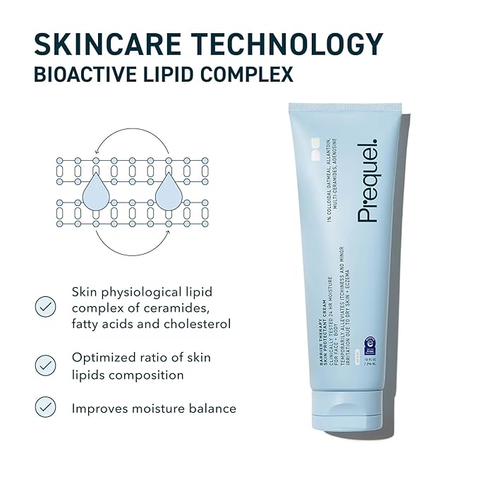 Prequel – Barrier Therapy Skin Protectant Cream for Face and Body – Advanced Skin Barrier Repair Moisturizer To Soothe Dry, Irritated Skin And Lock In Moisture – 2 Pack
