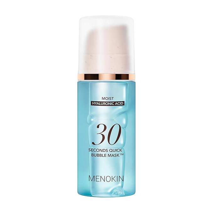 MENOKIN 30 Seconds Quick Bubble Mask [MOIST] - [Hyaluronic Acid] in Micro-bubbles, 8 Types for 96% Moisture Improvement, Deep Hydration, Niacinamide, Korean Skin Care Essential, 70 Uses, 3.21 fl.oz