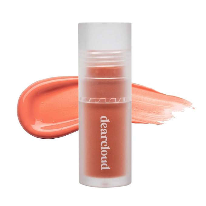 dearcloud Gentle Crush Serum Blush – Peaches – Liquid Blush for Cheeks with Hyaluronic Acid – Korean Beauty Makeup (.19 fl oz)