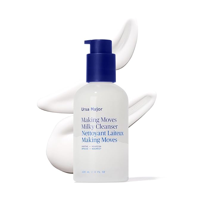 Ursa Major Making Moves Milky Cleanser | Natural, Vegan & Cruelty Free | Daily Non-Foaming cleanser for Normal to Dry & Sensitive Skin | For Men & Women | 4.0 ounces
