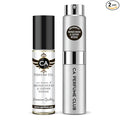 CA Perfume Duo Impression of Bronze Wood & Leather Intense For Women And Men Perfume Layering Set Long Lasting Travel Size EDP + Body Oil Roll-On Bottle 0.27 Fl Oz+0.33 Fl Oz