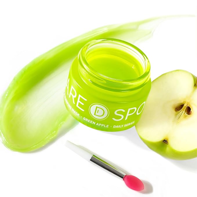 SPODARE Sleeping Lip Mask Green Apple - Repair for Dry Cracked Lips, Infused with Vitamin C and Shea Butter, Lip Mask Nourish and Revitalize Overnight, Wake to Softer, Smoother, Glow Lip - 12g