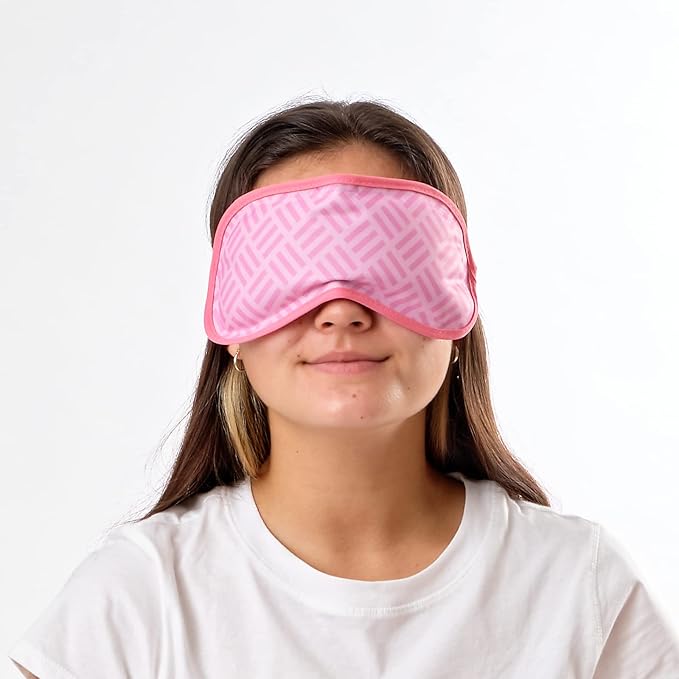 Fit+Fresh Cooling Gel Eye Mask Ice Pack for Migraines and Sleeping: Cold Pack Head Wrap for Headaches and Ice Face Mask