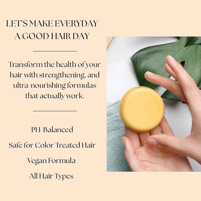 Aspen Kay Naturals Conditioner Bar, Lemongrass, 2.3 Ounce. Made With Natural & Organic Ingredients, All Hair Types including frizzy hair, Sulfate-Free, Cruelty-Free & Vegan