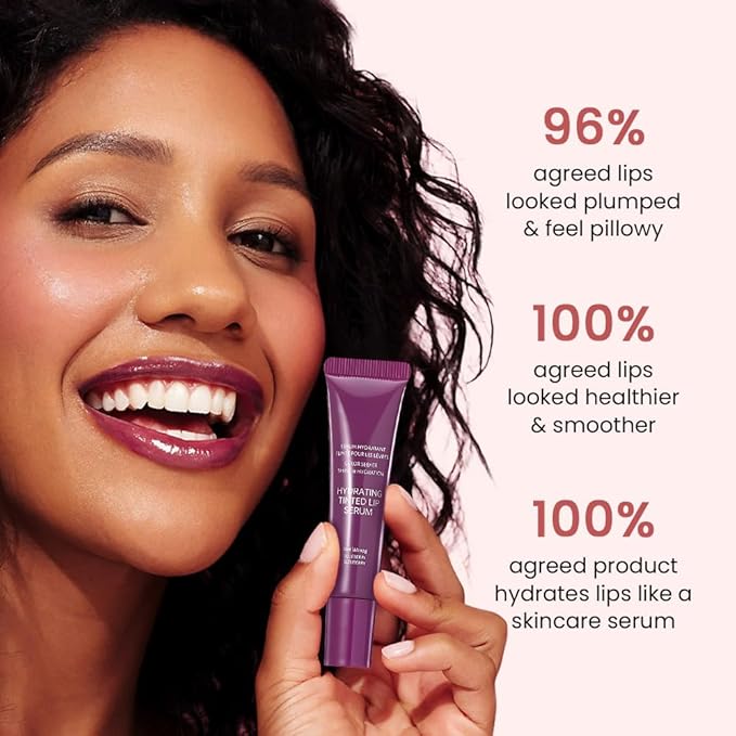 FeiCuiYun Lip Tinted Glowy Balm Hydrating Tinted Lip Serum Lip Gloss, Ultra-Hydrating Natural Vegan Lip Balm, Sheer-Tinted Shine & Hydration, Soothes & Softens Dry Lips Skincare (Purple Grape)