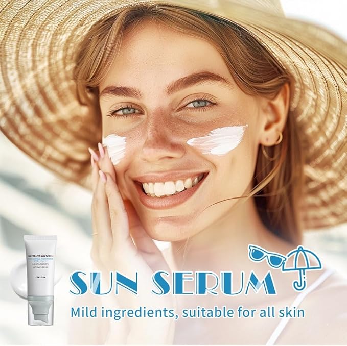 Centella Sunscreen,Centella SPF50 Water-Fit Sun Serum Light & Smooth Hyalu Cica Sunscreen ﻿