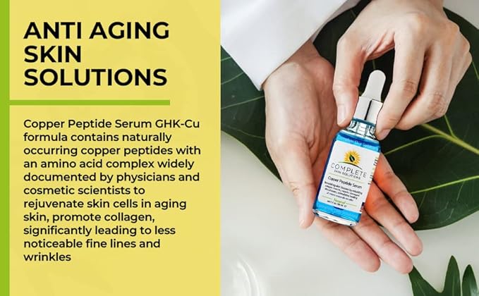 Copper Peptide Face Serum Collagen - With Anti Aging Skin Solutions Properties:1oz/30ml Anti-Wrinkle Formula For Youthful Skin