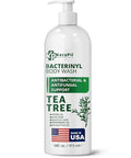 KERAPIL Bacterinyl Tea Tree Oil Body Wash - Antibacterial & Antifungal Support for Ringworm, Body Odors, Athlete’s Foot & Acne, Helps Soothe Itchy, Dry Skin - Made in USA (16 fl oz)