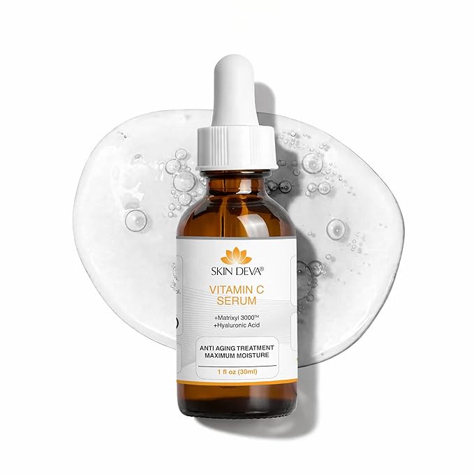 Skin Deva Vitamin C and Hyaluronic Acid Serum for Face Matrixyl 3000 Anti Aging Serum, Anti Wrinkle Facial Serums - Improve Appearance of Dark Spots, Tone, Fine Lines, Glowing -(PACK OF 2)